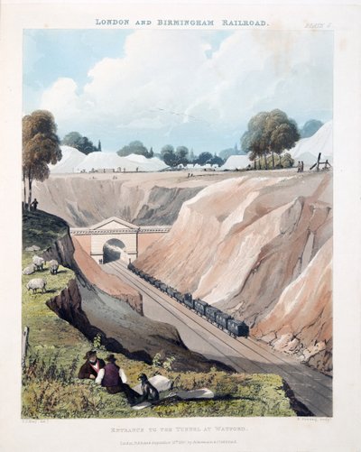 Entrée du Tunnel à Watford, 1837 - Thomas Talbot Bury